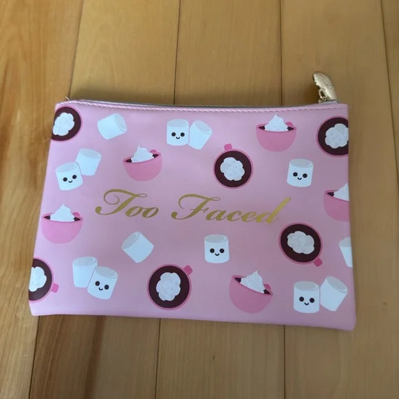 Too Faced Pink and Gold Cosmetic Bag - Picture 1 of 2